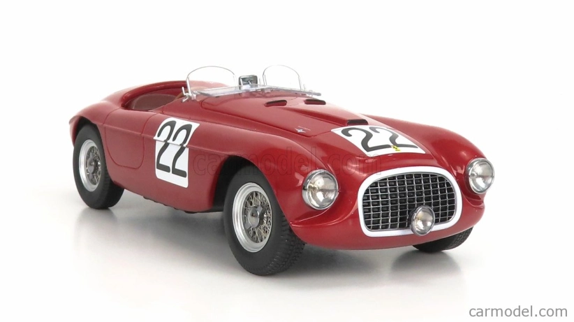 Kk-scale Ferrari 166mm Barchetta 2.0l V12 Spider Team Peter Mitchell-thomson N 22 Winner 24h Le Mans 1949 L.chinetti - L.selsdson 1:18 Red