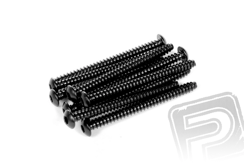 Samorezné imbusové skrutky M3x35 mm s hlavou šošovky (čierne, 10 ks)
