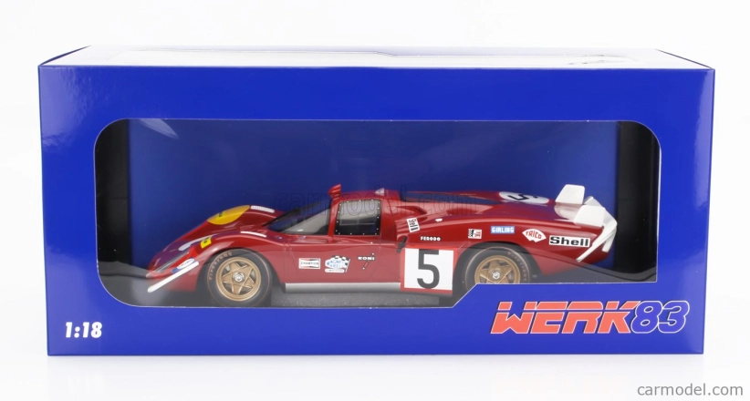 Werk83 Ferrari 512s 5.0l V12 Team Sefac Spa Ferrari N 5 24h Le Mans 1970 Jacky Ickx - Peter Schetty 1:18 Red
