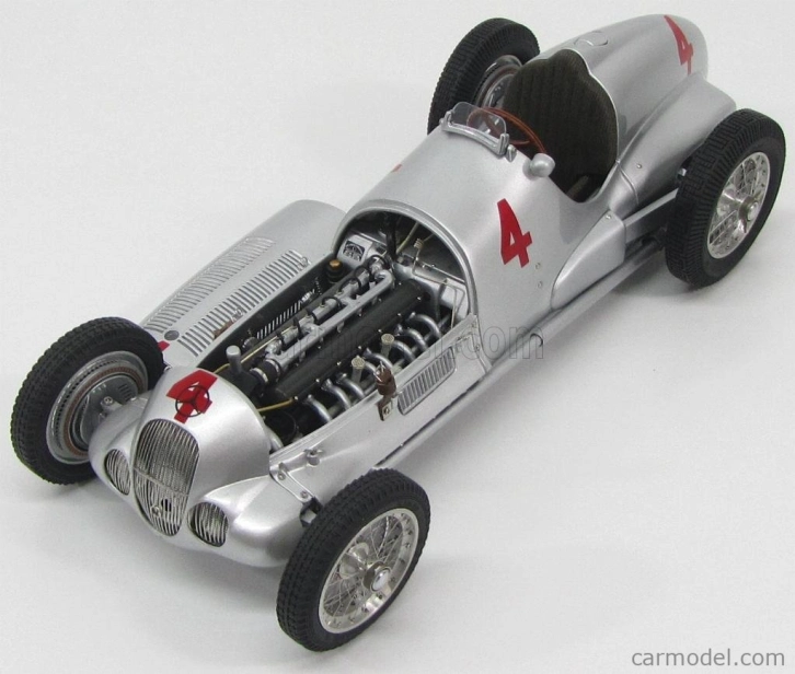 Cmc Mercedes benz F1 W125 N 4 Gp Donington 1937 R.seaman 1:18 Strieborný