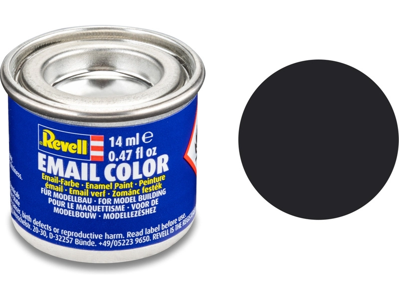 Revell emailová farba #6 matná dechtovočierna 14 ml