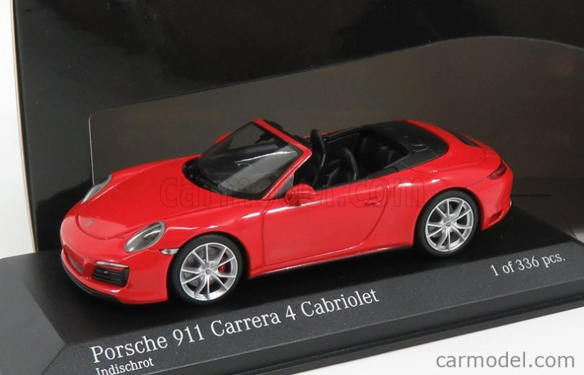 Minichamps Porsche 911 991-2 Carrera 4s Cabriolet 2017 1:43 Red