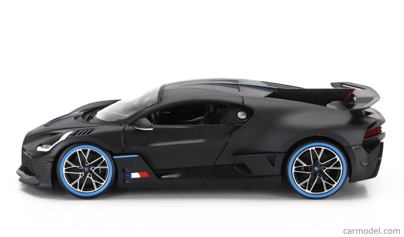 Bburago Bugatti Divo 2018 - 50th Anniversary Bburago 1:18 Matně Černá Uhlíková Vlákna