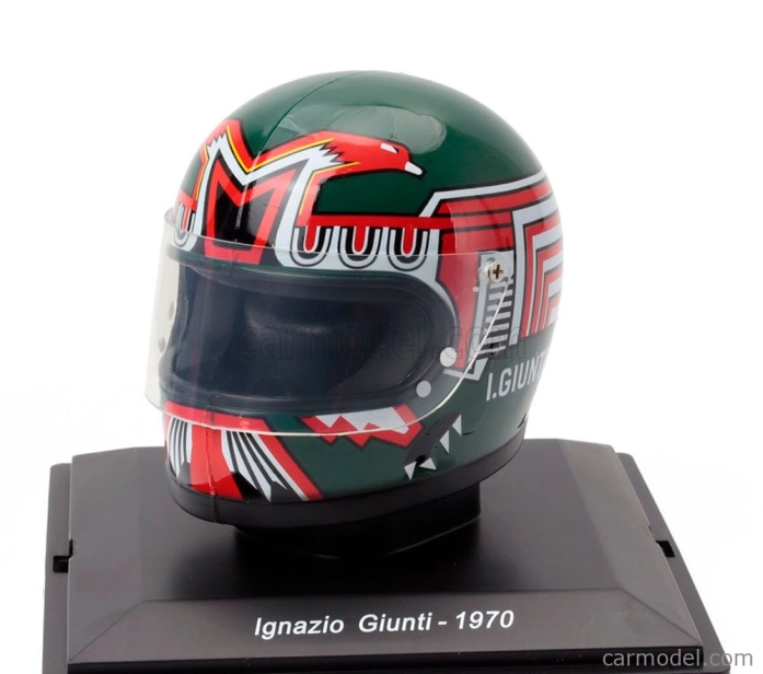 Edicola Helma F1 Casco Helma Ignazio Giunti 312b Team Ferrari Sezóna 1970 1:5 Tmavo zelená červená biela