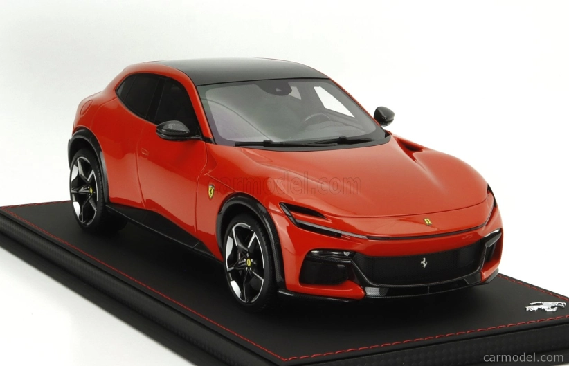 Bbr-models Ferrari Purosangue Suv Panoramic Roof 2022 - Con Vetrina - With Showcase 1:18 Rosso Dino - Světle Červená