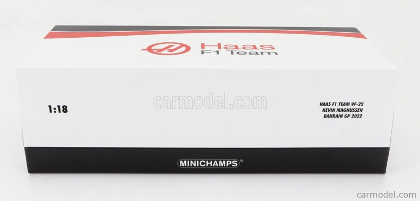 Minichamps Haas F1 Vf-22 Ferrari Team Haas N 20 5th Bahrain Gp 2022 Kevin Magnussen 1:18 Biela čierna červená