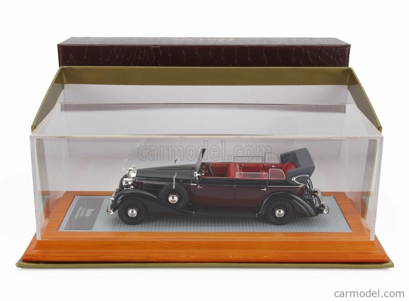 Ilario-model Horch 951a Pullman Original Car Cabriolet Open 1937 1:43 Black Bordeaux