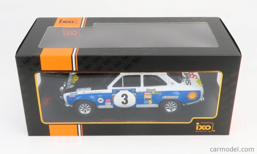 Ixo-models Ford england Escort Mki Rs 1600 (nočná verzia) N 3 Rally Safari 1973 V.preston - B.smith 1:18 Biela Modrá Čierna