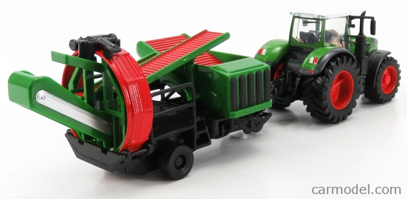 Bburago Fendt Vario 1050 Tractor With Cultivator Trailer 2016 1:50 Zelená Šedá Červená