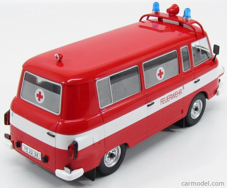 Mcg Barkas B1000 Ambulance Feuerwehr 1956 1:18 Červená Bílá