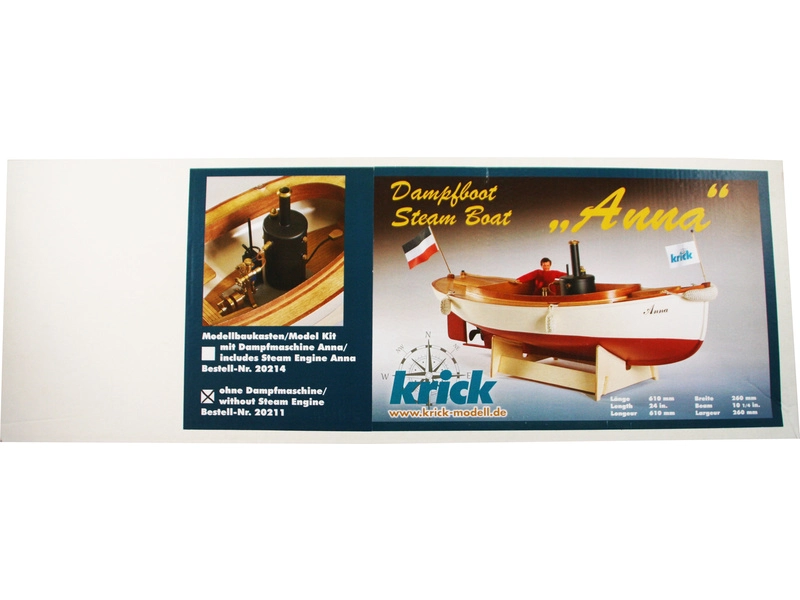RC stavebnica Krick Anna kit bez parného stroja