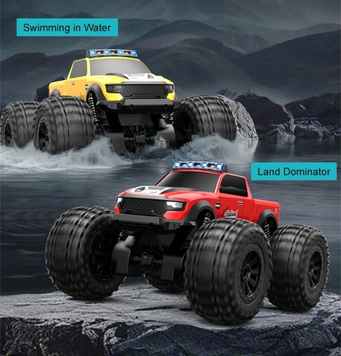 RC obojživelné auto Valiant, modrá + náhradní baterie