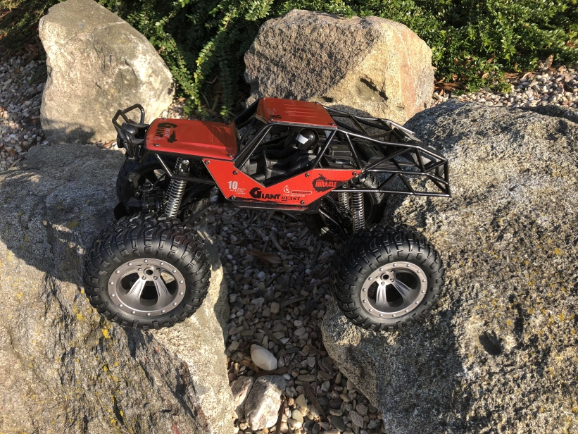 RC auto Important Miracle crawler, červená + náhradná batéria