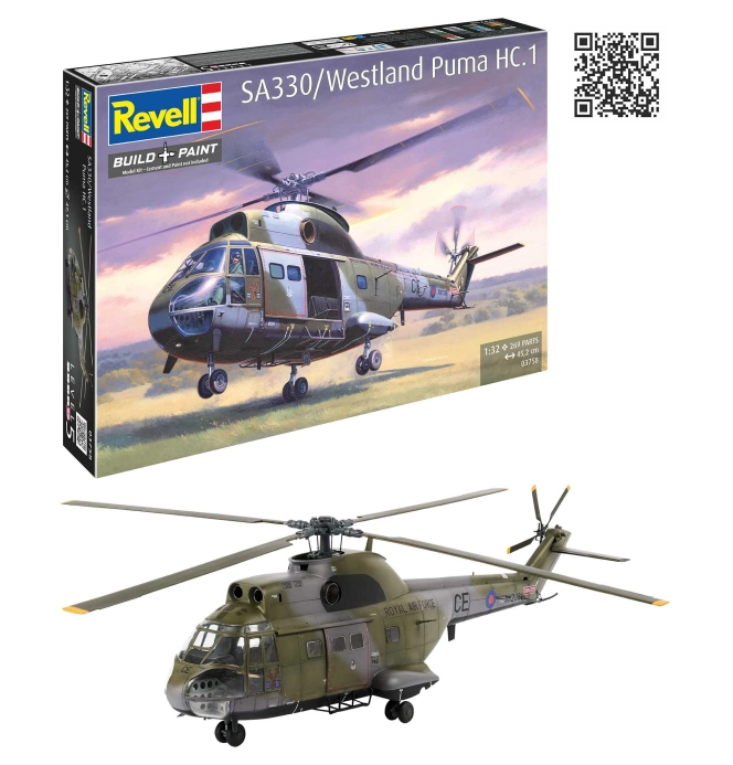 Plastic ModelKit vrtuľník 03758 - SA 330/Westland Puma HC.1 (1:32)