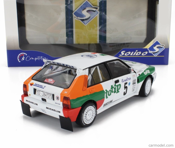 Solido Lancia Delta Hf Integrale Evo Jolly Club Totip Repsol N 5 Rally Montecarlo 1993 Andrea Aghini - Sauro Farnocchia 1:18 Bílá Oranžová Zelená