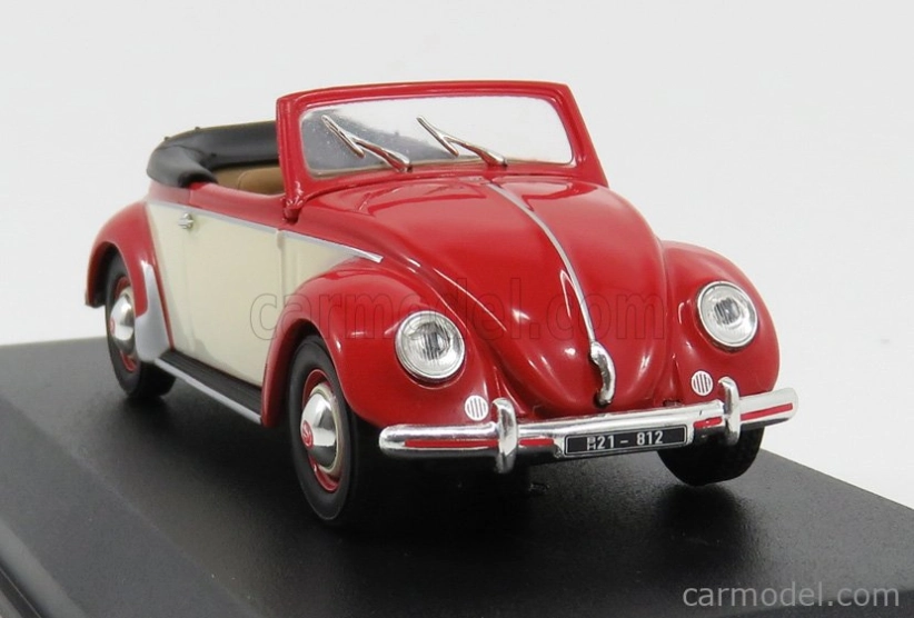 Norev Volkswagen Hebmuller Cabriolet Open 1949 1:43 Červený Krém