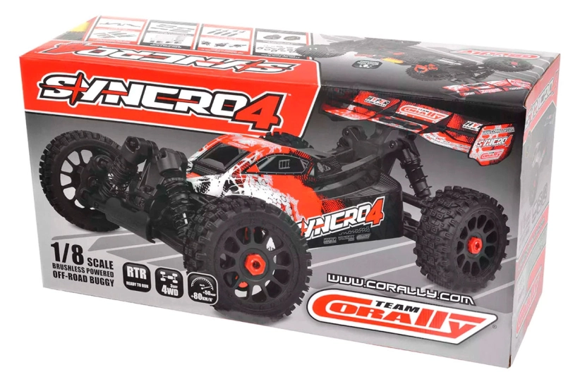 RC auto SYNCRO-4 – BUGGY 4WD 3-4S – RTR, modrá