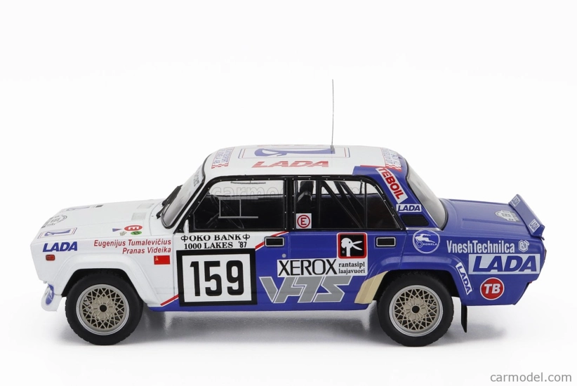 Ixo-models Lada fiat 2105 Vfts N 159 Rally 1000 Lakes 1987 Eugenijus Tumalevicious - Pranas Videika 1:18 Bílá Modrá