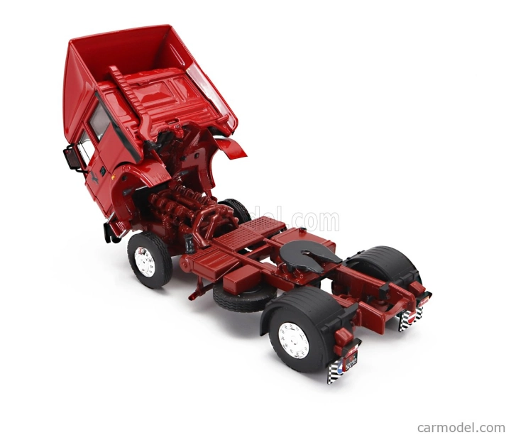 Brumm Iveco fiat Fiat Iveco 190 Truck Car Transporter Monaco Gp 1984 With 2x F1 Ferrari 126ck Turbo N 27 Michele Alboreto - N 28 Rene Arnoux + Figures And Accessories 1:43 Red