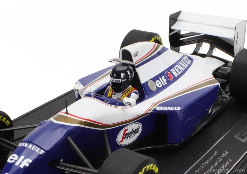 Gp-replicas Williams F1  Fw16 Team Rothmans Renault N 0 2nd Brazilian Gp (with Pilot Figure) 1994 Damon Hill 1:18 Modrá Bílá