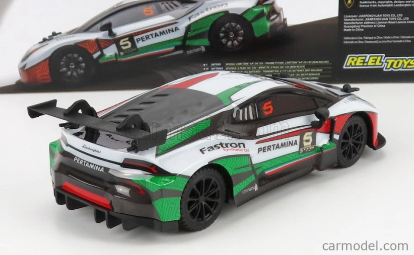 Re-el toys Lamborghini Huracan Gt3 N 5 Racing 2019 1:24 Bílá Zelená Červená