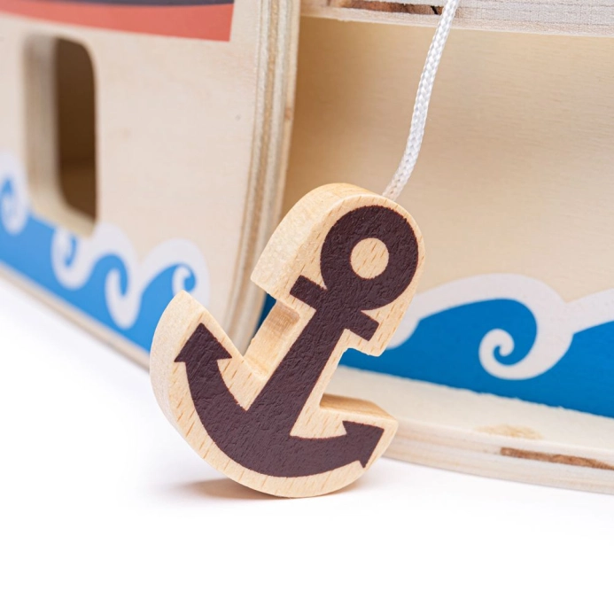 Bigjigs Toys Pirátská loď s piráty - poškozený obal