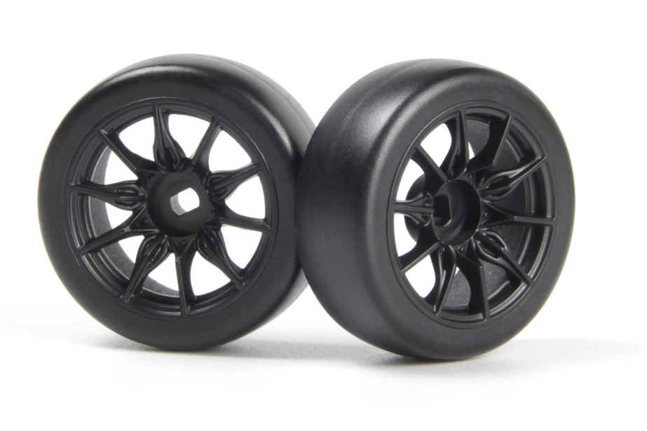 Sada driftových kol vč. pneumatik TSMK5-10 22x11 mm (černá/4 ks)