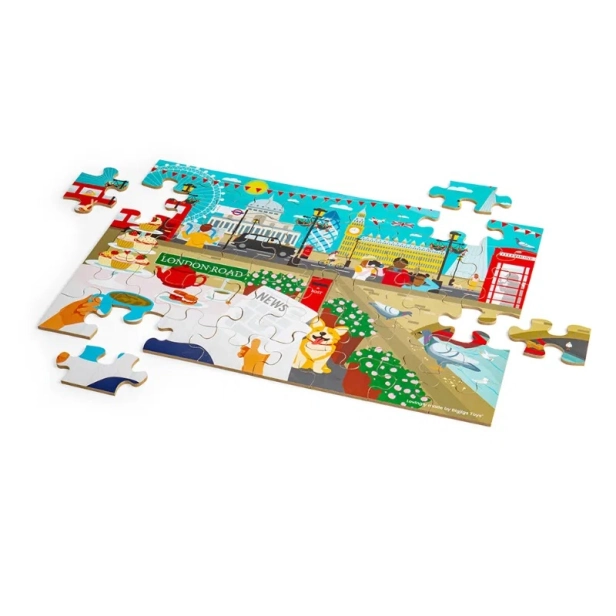 Bigjigs Toys Drevené podlahové puzzle Londýn