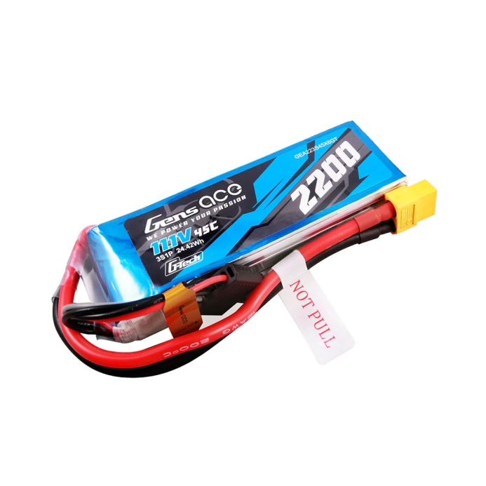 Gens ace akumulátor LiPo G-Tech 2200mAh 11.1V 45C 3S1P XT60 Plug | RCprofi.cz