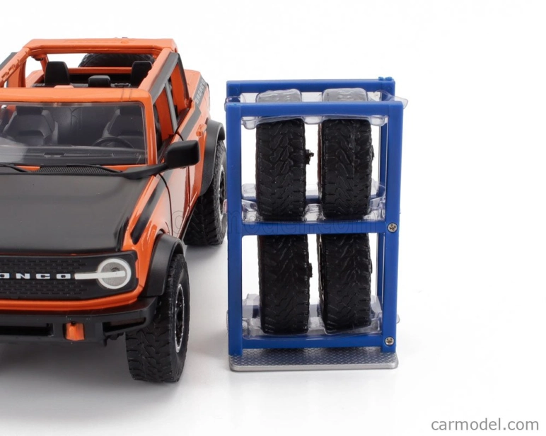 Jada Ford usa Bronco Open 2021 so sadou 4x pneumatiky 1:24 oranžová čierna