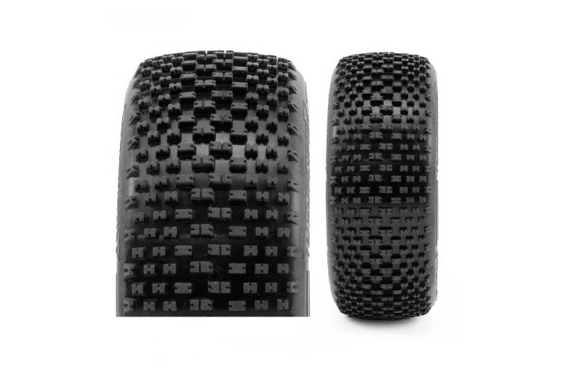 H-BLOCK V2 BUGGY S2 (SOFT) lepené pneumatiky, biele disky, 2 ks.