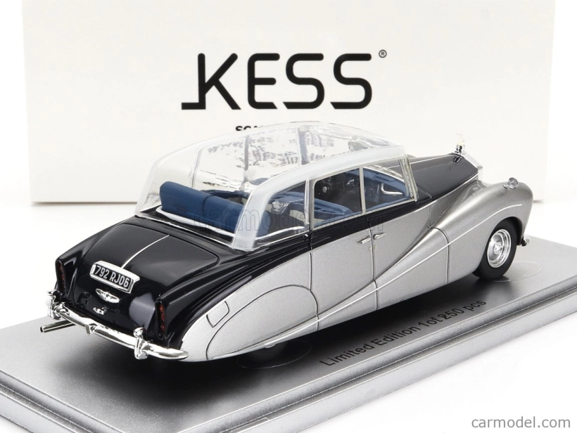 Kess-model Rolls royce Silver Wraith Perspex Top Saloon 1956 - farba vyrobená v roku 1964 pre film - Joy House 1:43 Silver Blue