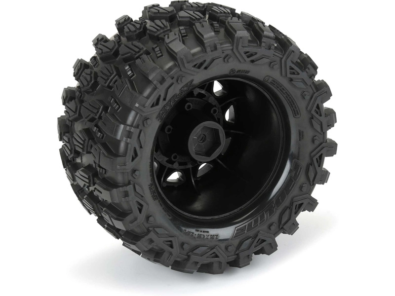 Kolesá Pro-Line 2,8", pneumatiky Hyrax, čierny disk Raid H12 (2)