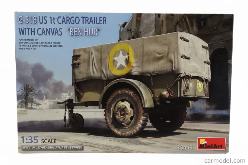 Miniart Trailer Rimorchio - G-518 Nákladný príves Ben Hur Military 1:35 /