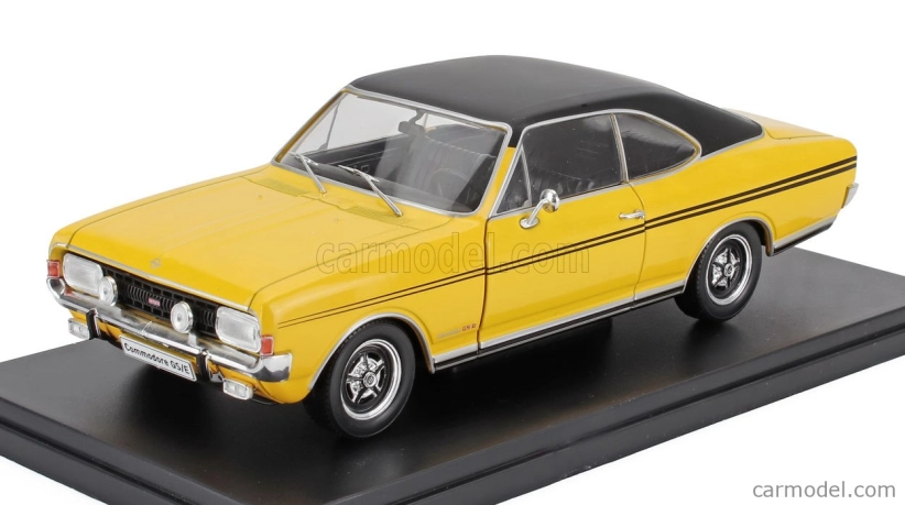 Edicola Opel Commodore A Gs/e Coupe 1970 - Con Vetrina - S vitrínou 1:24 Yellow Black