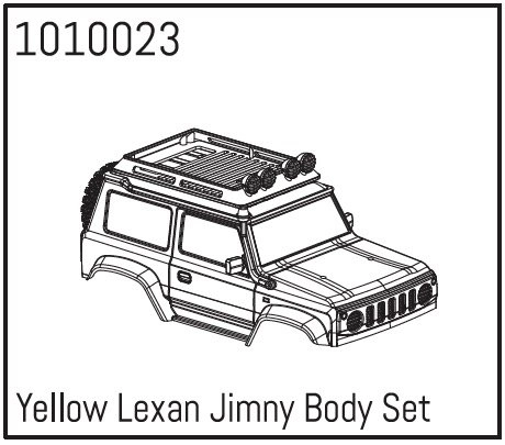 HBP240140 - (1010023) Yellow Lexan Jimny Body Set