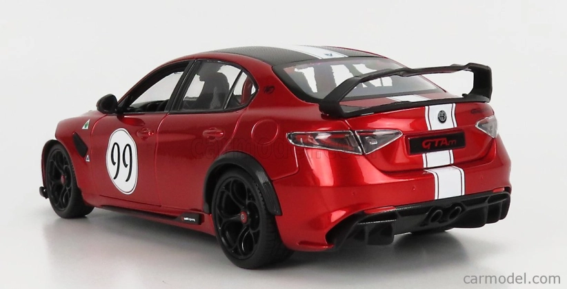 Bburago Alfa romeo Giulia Gtam N 99 Racing 2020 1:18 Alfa Červená Bílá