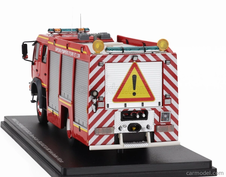 Alerte MAN Le 14.220 Tanker Truck Double Cabine Bemaex Fsr Sdis 28 Sapeurs Pompiers D'eure Et Loir 2004 1:43 Červená sivá