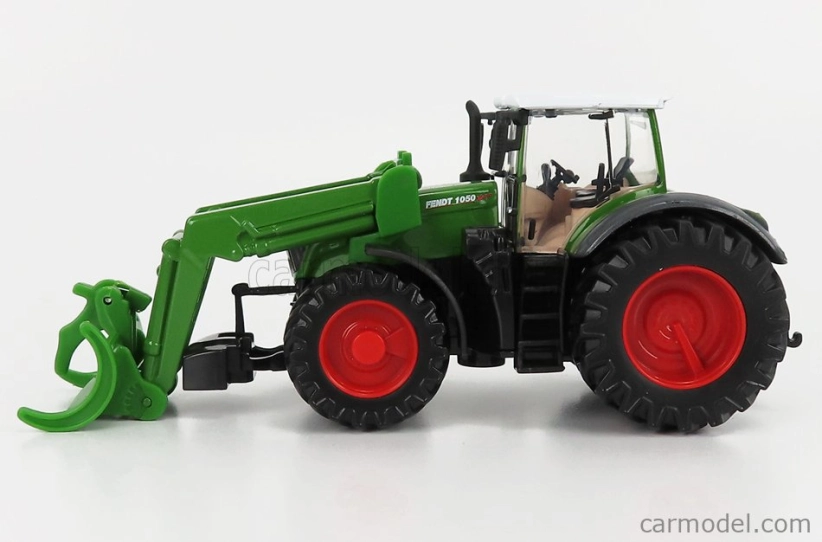 Bburago Fendt Vario 1050 Tractor With Front Logging Grab 2016 1:50 zelená sivá červená