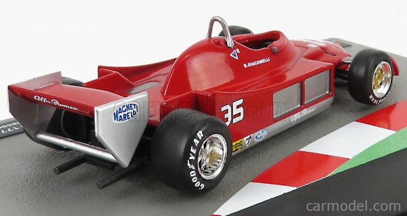 Edicola Alfa romeo F1 177 N 35 Sezóna 1979 Bruno Giacomelli 1:43 Červená biela