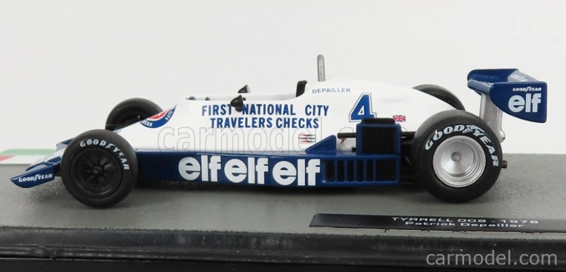 Edicola Tyrrell F1 008 N 4 Sezóna 1978 Patrick Depailler 1:43 Modrá biela