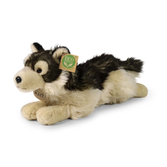 Rappa Plyšový vlk ležiaci 32 cm ECO-FRIENDLY