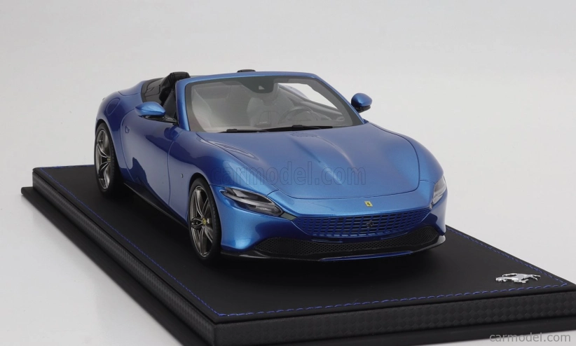 Bbr-models Ferrari Roma Spider Open 2020 - Con Vetrina - With Showcase 1:18 Blu Corsa - Modrá Met
