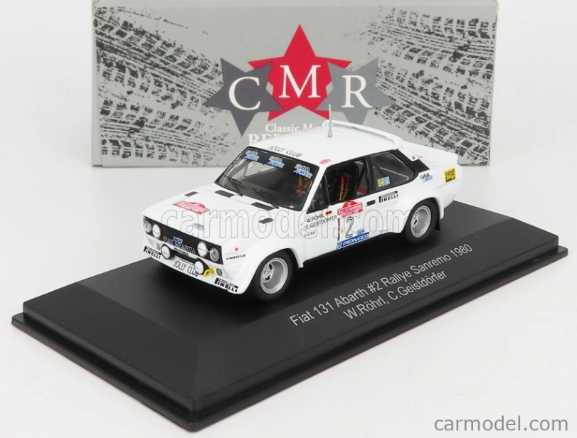 Cmr Fiat 131 Abarth N 2 Rally Sanremo 1980 W.rohrl - C.geistdorfer 1:43 Bílá