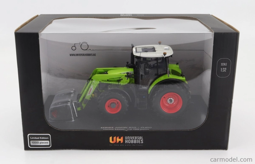 Universal hobbies Claas Arion 510 + Fu20 Traktor s predným škrabákom 2020 1:32 svetlozelený