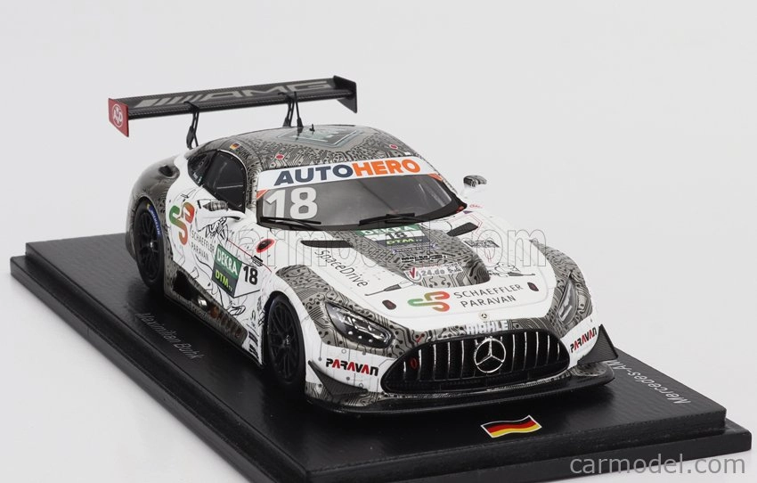Iskrový model Mercedes Benz Amg Gt3 Evo Team Mucke Motorsport N 18 Dtm Sezóna 2022 Maximilian Buhk 1:43 Bielo-sivá