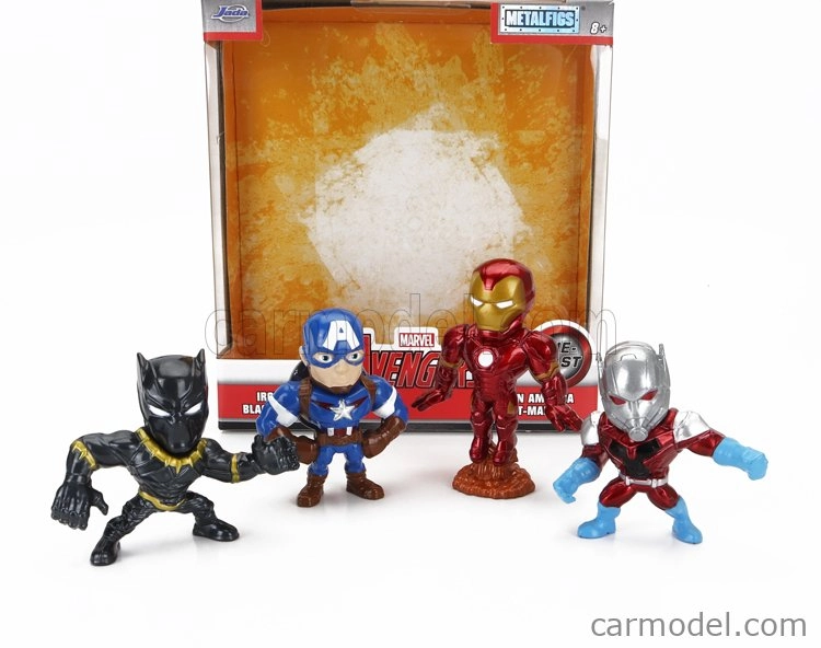 Jada Sada figúrok 4x Avengers - Black Panther - Iron Man - Ant-man - Captain America - cm. 6.0 1:32 Rôzne