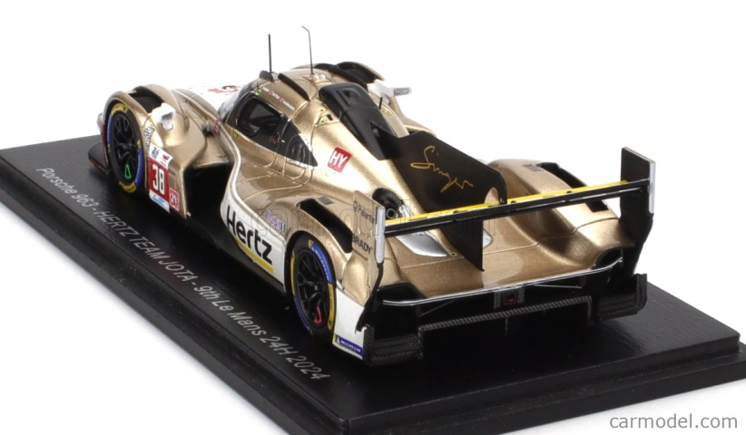 Spark-model Porsche 963 9rd 4.6l Turbo V8 Team Hertz Jota N 38 24h Le Mans 2024 Jenson Button - Phil Hanson - Oliver Rasmussen 1:43 Bílé Zlato