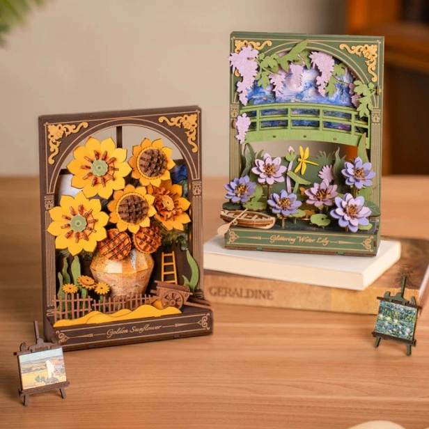 RoboTime Zlaté slnečnice 3D drevené puzzle