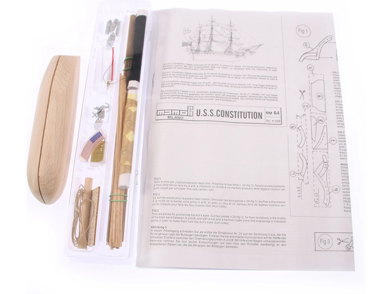 MINI MAMOLI U.S.S. Constitution 1:330 kit